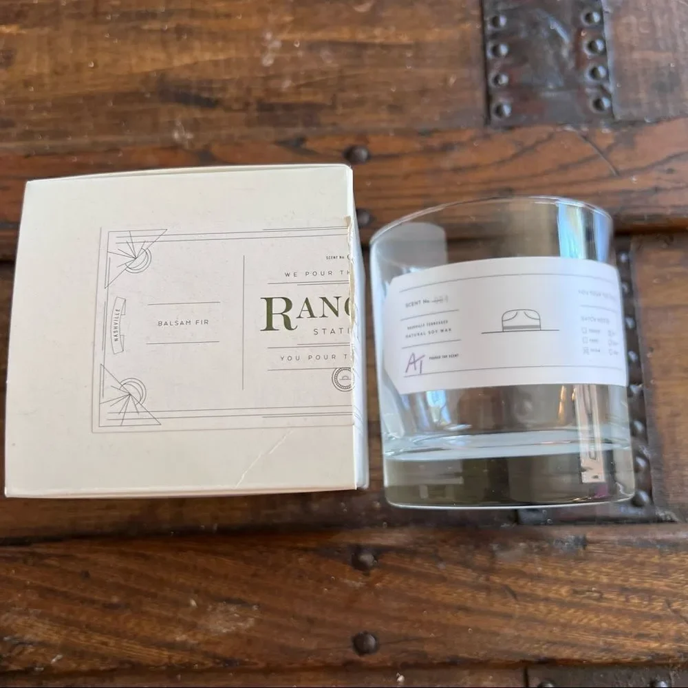 4/$20 Ranger Station empty candle jar cocktail glass